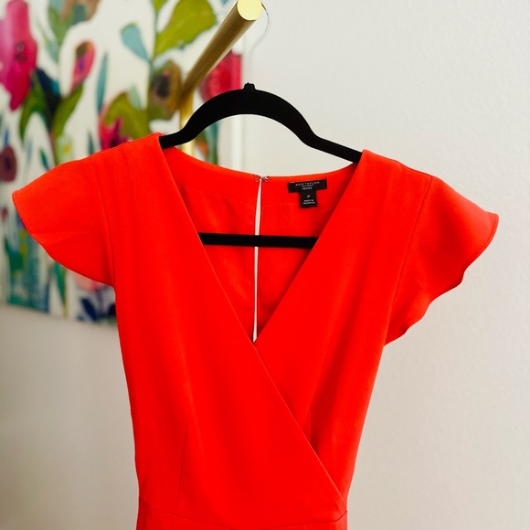 Ann Taylor Factory Flutter Sleeve Romper - Picture 2 of 5